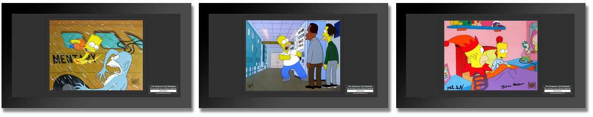 Original Production Simpsons Cels